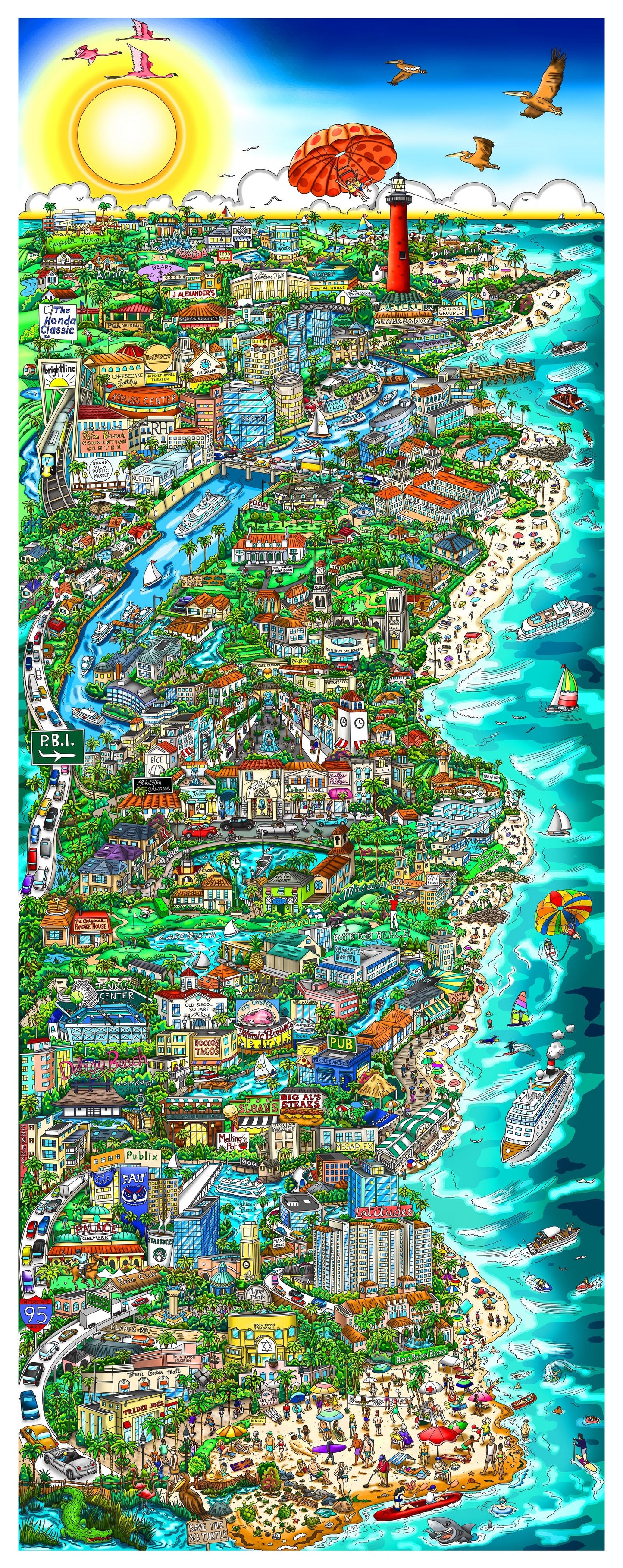 Paradise Found... Palm Beach County - PRDX Edition - 72” Framed