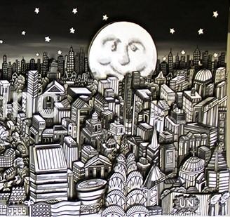Moonlight Over Monochrome New York
