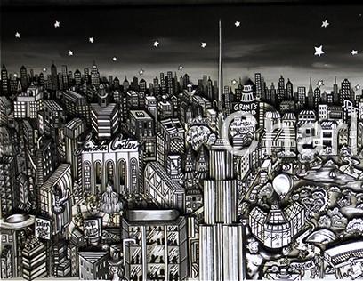 Moonlight Over Monochrome New York