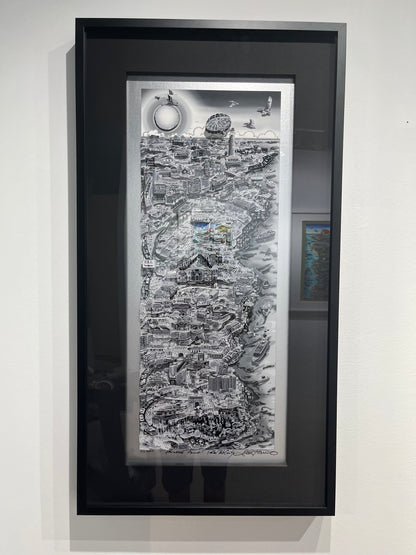 Paradise Found... Palm Beach County - Black Edition 48” Framed